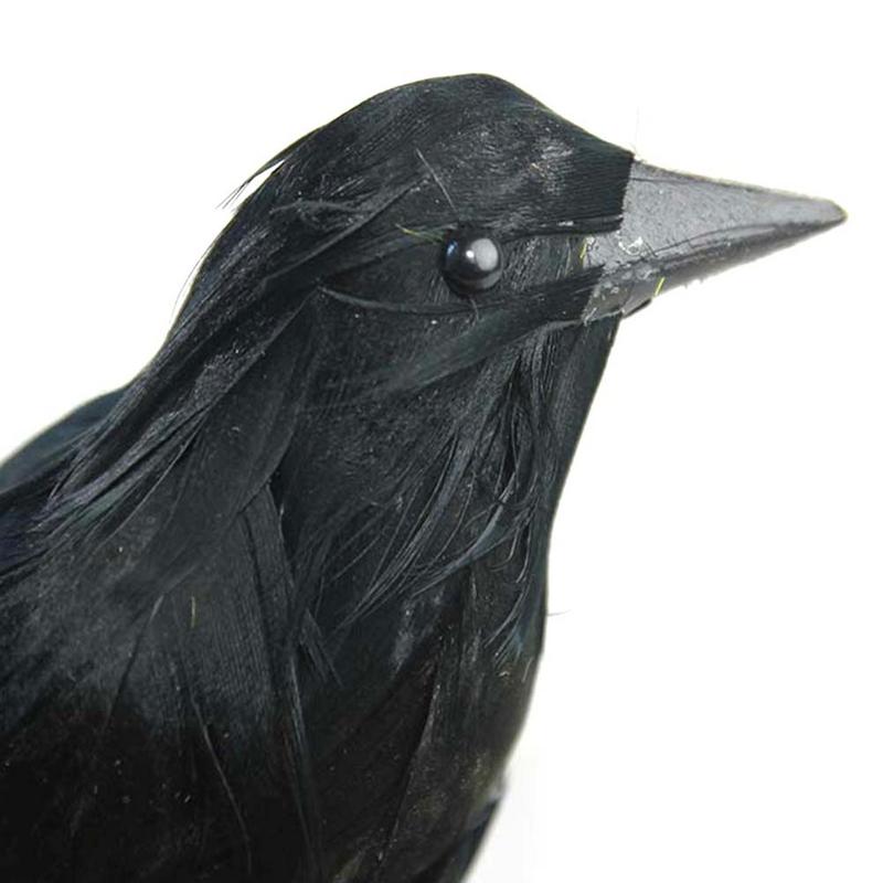 Halloween High-end Simulated Crow Props Halloween Decoration Farm Garden Raven Bird Repellent Ornaments Prop Decor