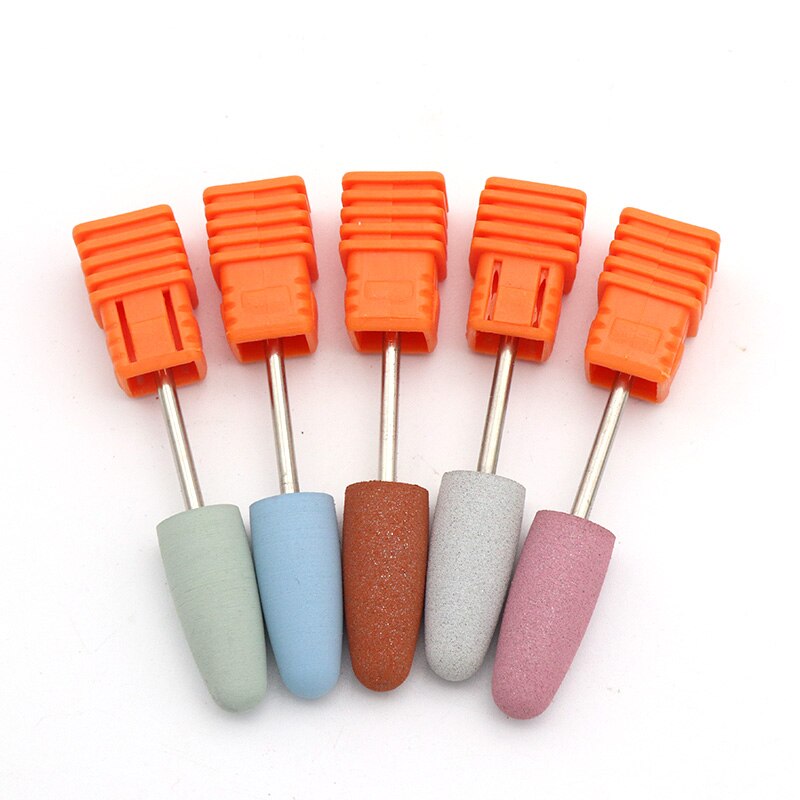 1pc Rubber Silicon Carbide Buffer Nail Drill Bits Cutter For Manicure Pedicure Machine Sander Drill Bit Polishing Electric Tool