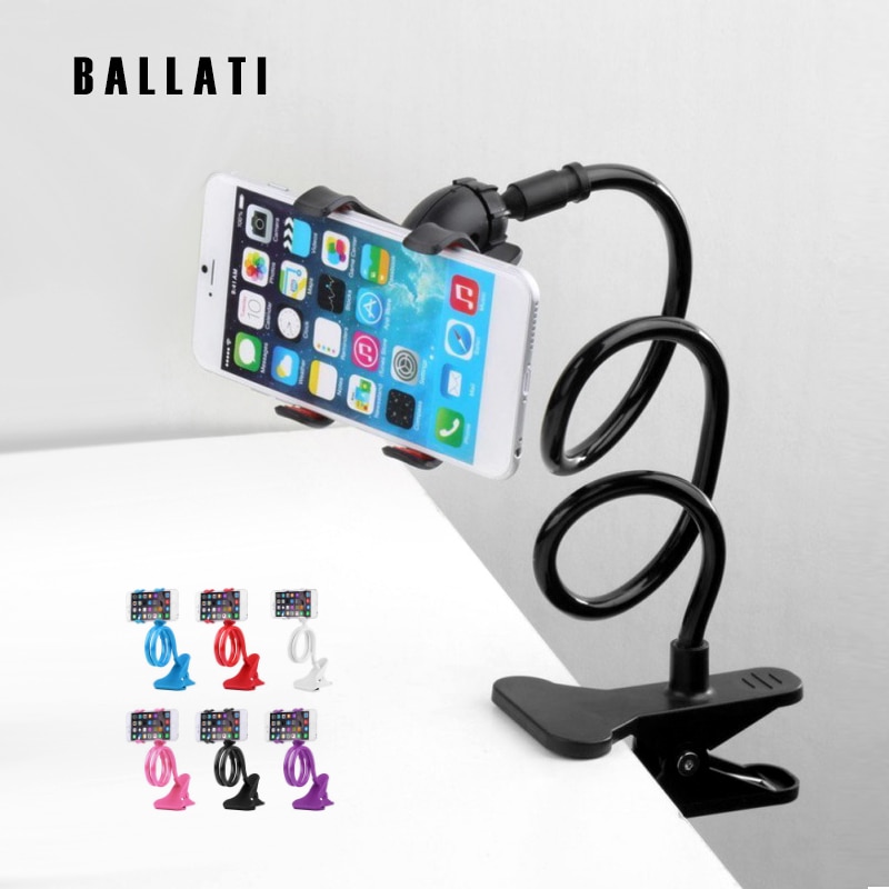 Support de téléphone portable Flexible à deux pinces, bras paresseux