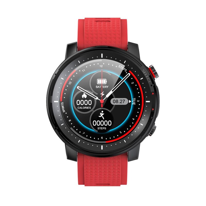 L15 Smart Horloge Mannen IP68 Waterdichte Smartwatch Met Ecg Ppg Bloeddruk Hartslag Sport Fitness Full Touch Screen Smartwatch: red