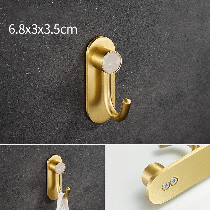 1pc aluminium wandgemonteerde kapstokken voor thuis, slaapkamer, keuken, sleutel, handdoekhangers: Witte b