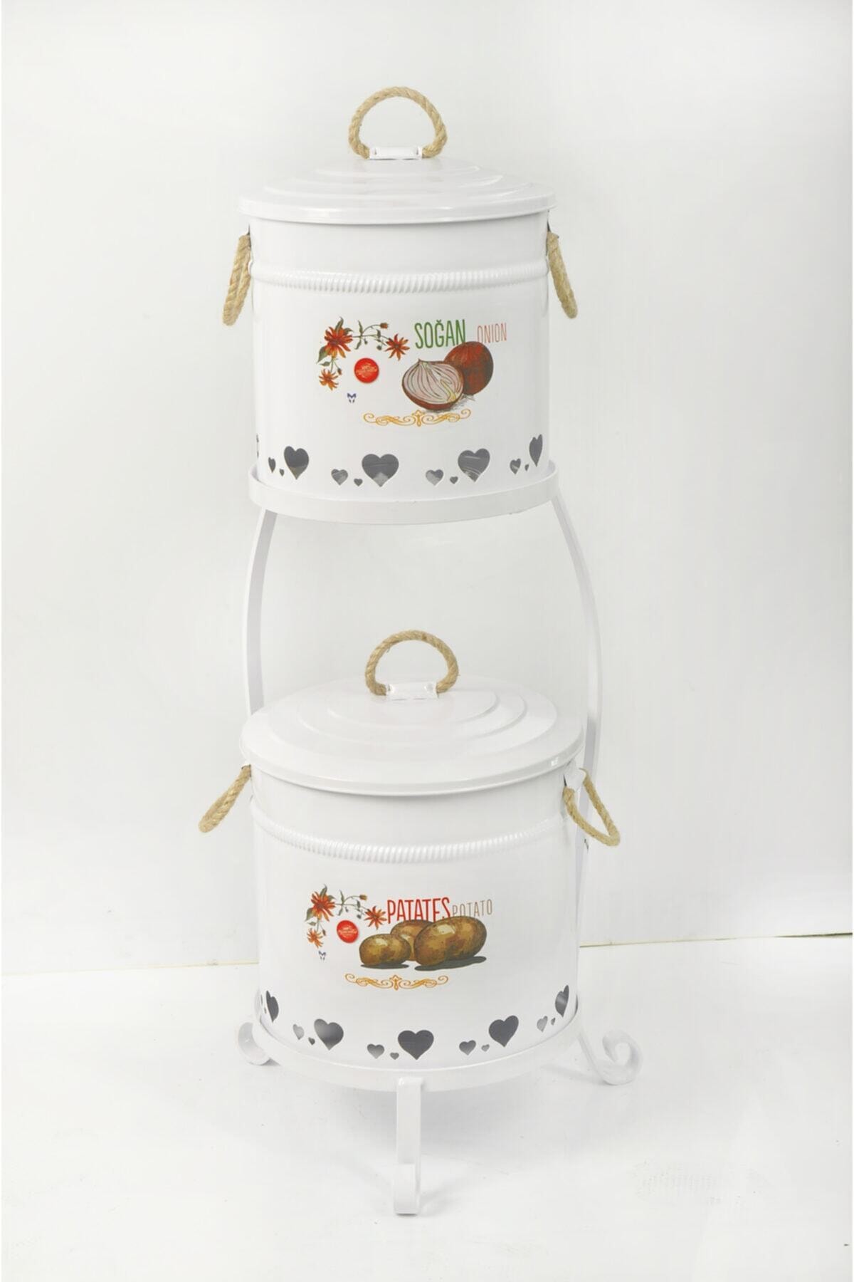 Carrello per cipolle di patate a 2 strati economico