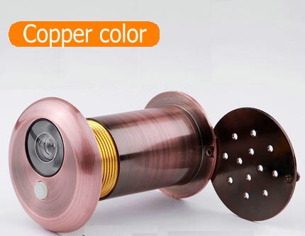 180 Graden Groothoek Deurbel Functie Kijkglas Veiligheid Deur Kijker Verborgen Glas Lens deur kijkers Hardware-instrumenten: Copper color