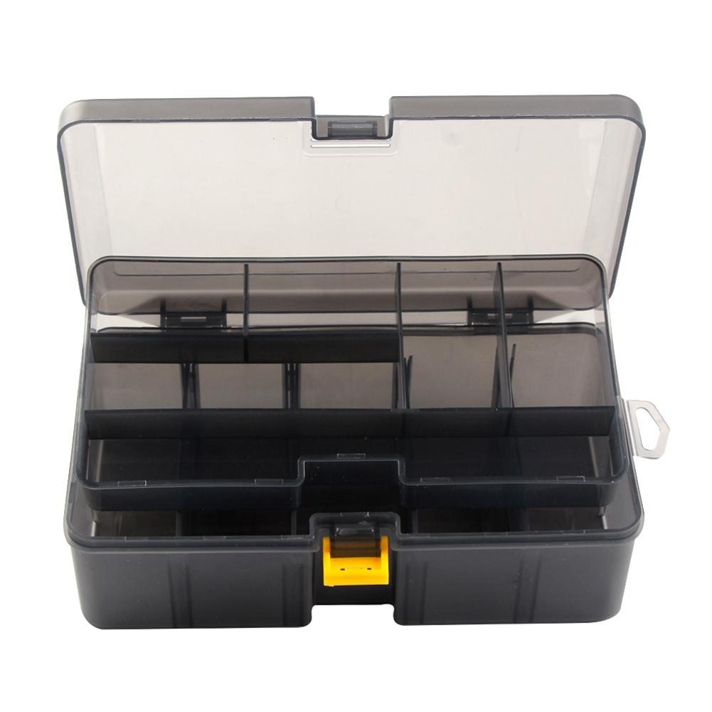 Durable Plastic Fishing Lure Hook Tackle Storage Box Organizer Double Sided Container Detachable Case