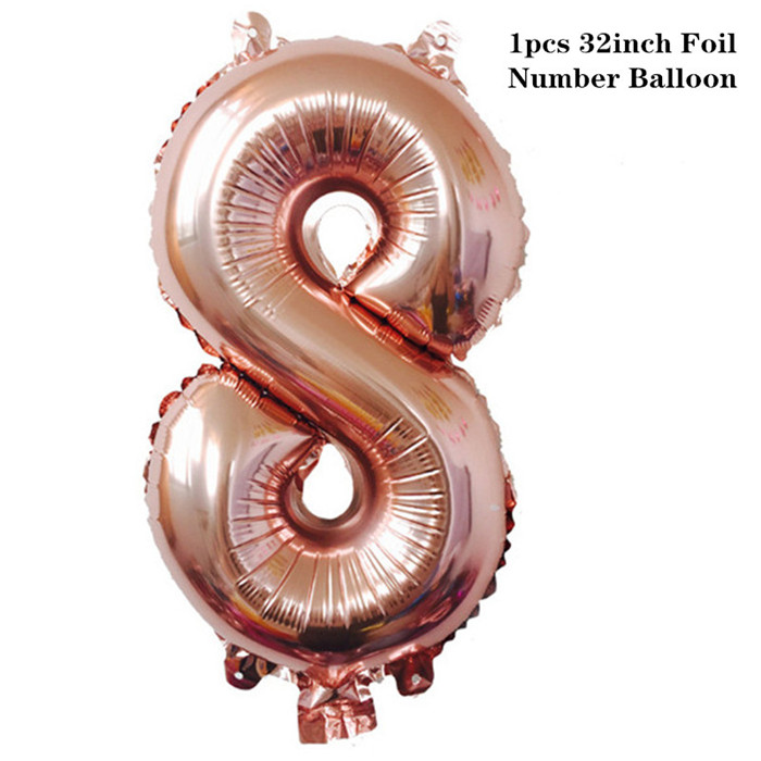 Zwarte Latex Ballon Stand Verjaardagsfeestje Decoraties Volwassen Anniversaire Globos Bruiloft Ballon Boog Nieuwjaar Ballon Helium Ballon: 1pcs-32inch R6-No.-8