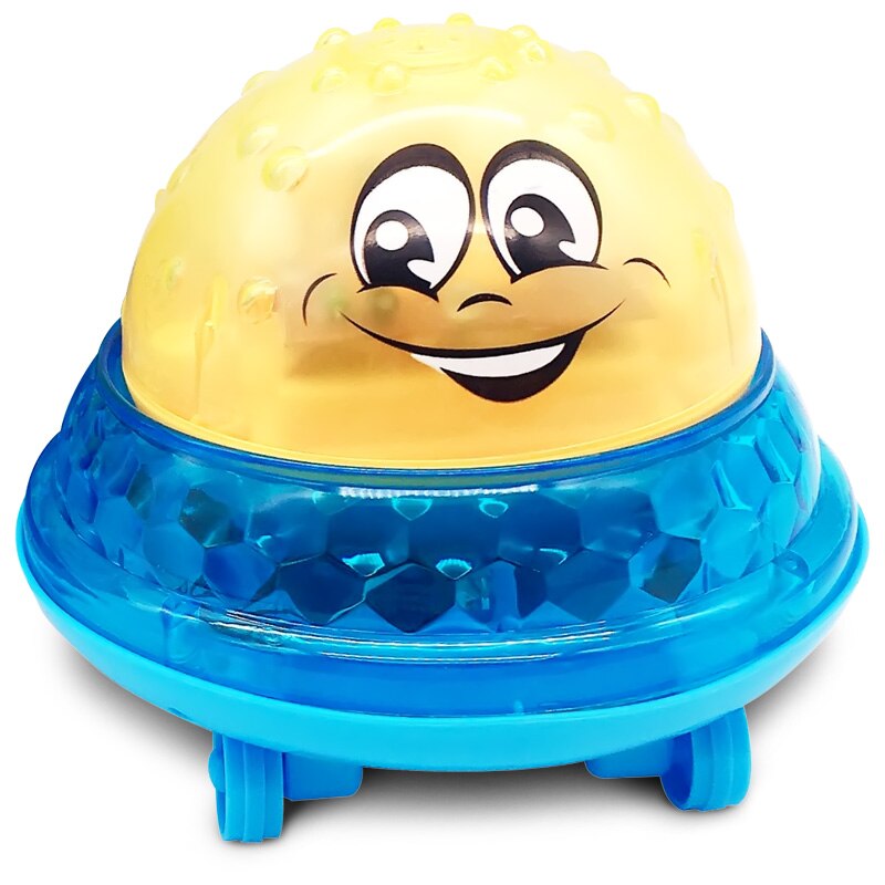 Bath Toys Spray Water Light Rotate with Shower Pool Kids Toys for Children Toddler Swimming Party Bathroom LED Light Toys: yellowball with base