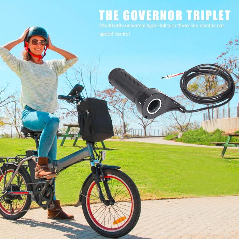 24V 36V 48V 3 Draden Twist Throttle Grip Voor Electirc Scooter Bike 7/8 "Stuur Elektrische voertuig Stuur Controller