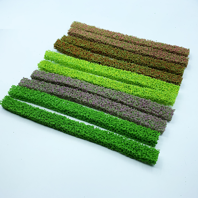 2Pcs Struik Strips Groen Zand Tafel Miniatuur Model Simulatie Diy Materialen Gras Hek Voor Outdoor Indoor Building Diorama: 10 PCS Mixed