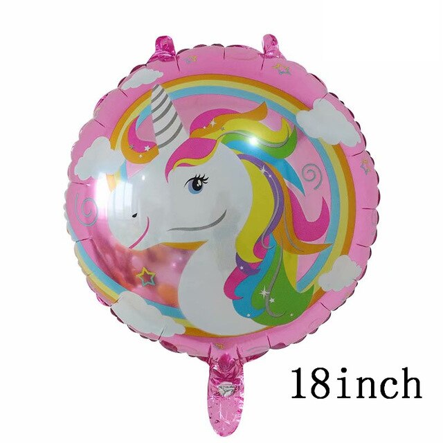Ballon licorne gonflable 32 pouces, mignon, en aluminium, pour fête d'anniversaire, de mariage, jouet pour enfant: 4