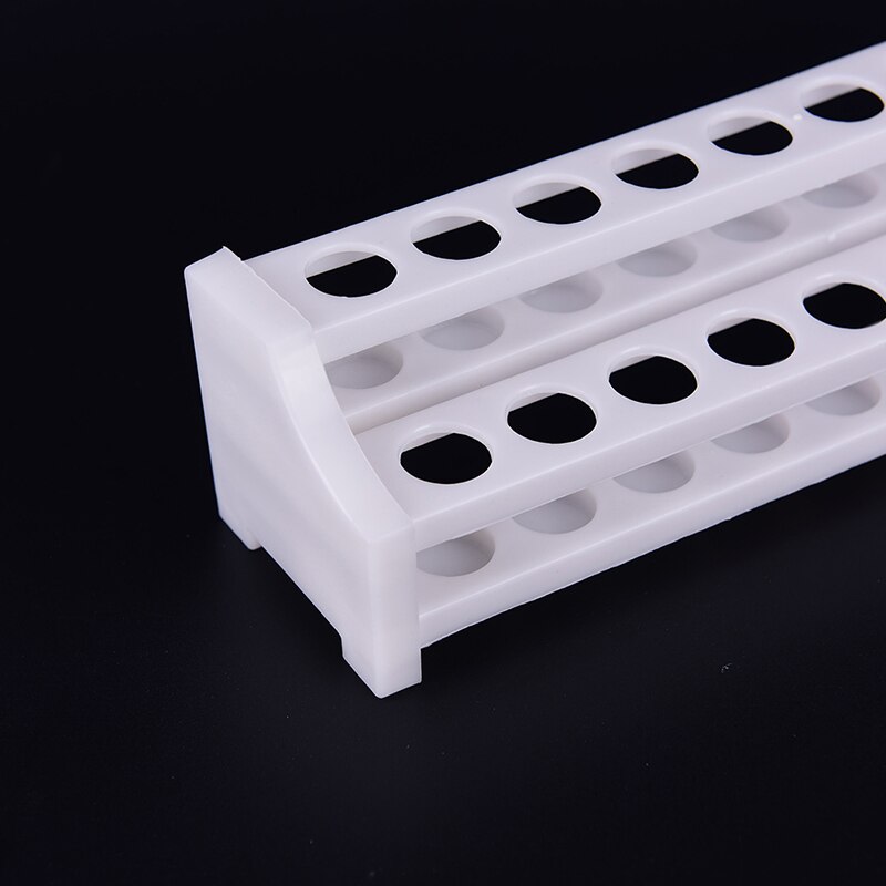 White Test Tube Rack 20 Holes Plastic for Centrifuge Tubes Laboratory Supplies Stand Shelf for School Lab Equipment