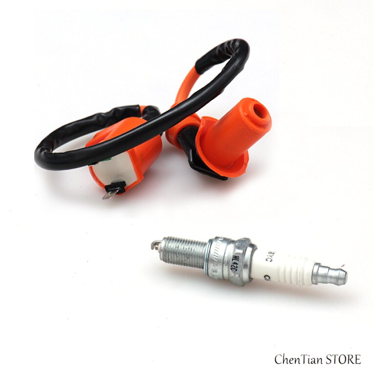 Racing Bobine + Bougie + Cdi Box Voor GY6 50cc-150cc 4-Takt Motoren Atv 6 Pin Male plug
