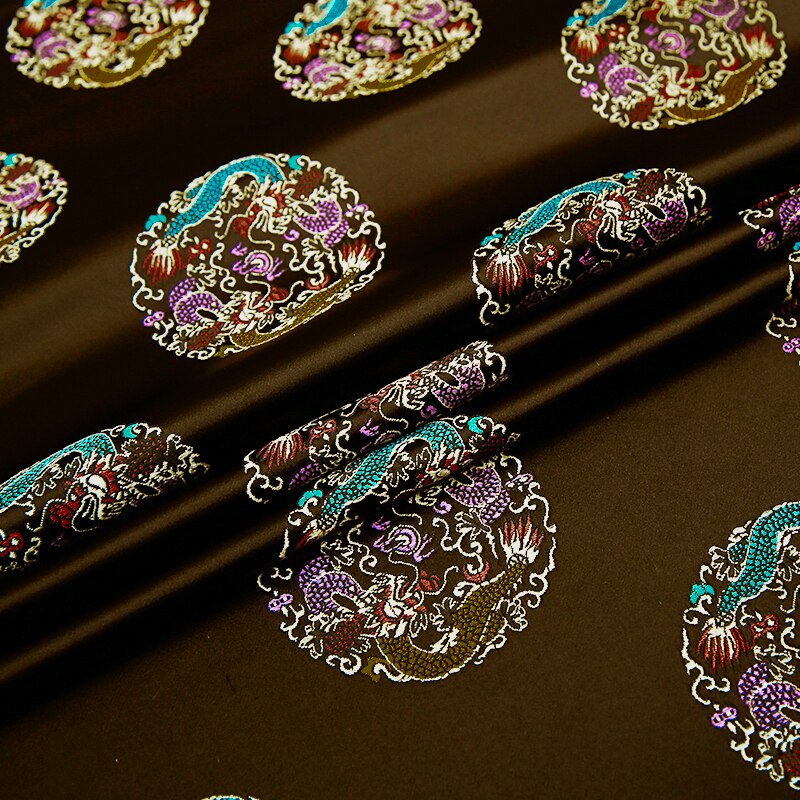 75Cm Brocade Zijde Stof Bloem Stof Nylon Stoffen Voor Naaien Materiaal Voor Jurk Textiel Stof