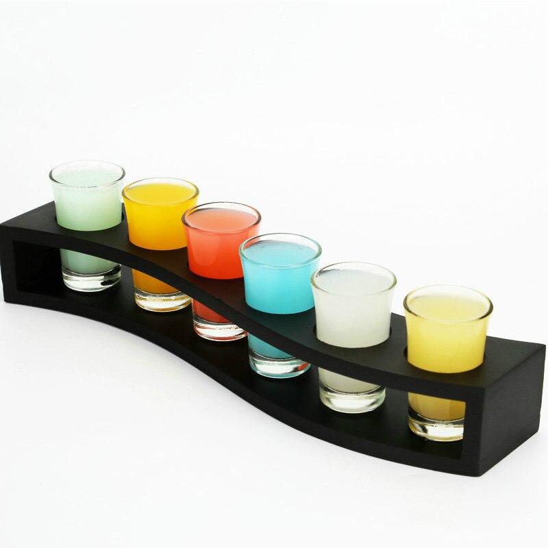 45ml Shot Glass Bullet Cup Set Spirits Glass Whiskey Cocktail Tasting Cup Wine Set Vodka Flame Cup Bar Family Wine Glasses