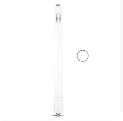 Colorida funda de silicona suave Compatible con Apple Pencil 2/1 Compatible con iPad Tablet Touch Pen Stylus funda protectora: For Pencil 1 White