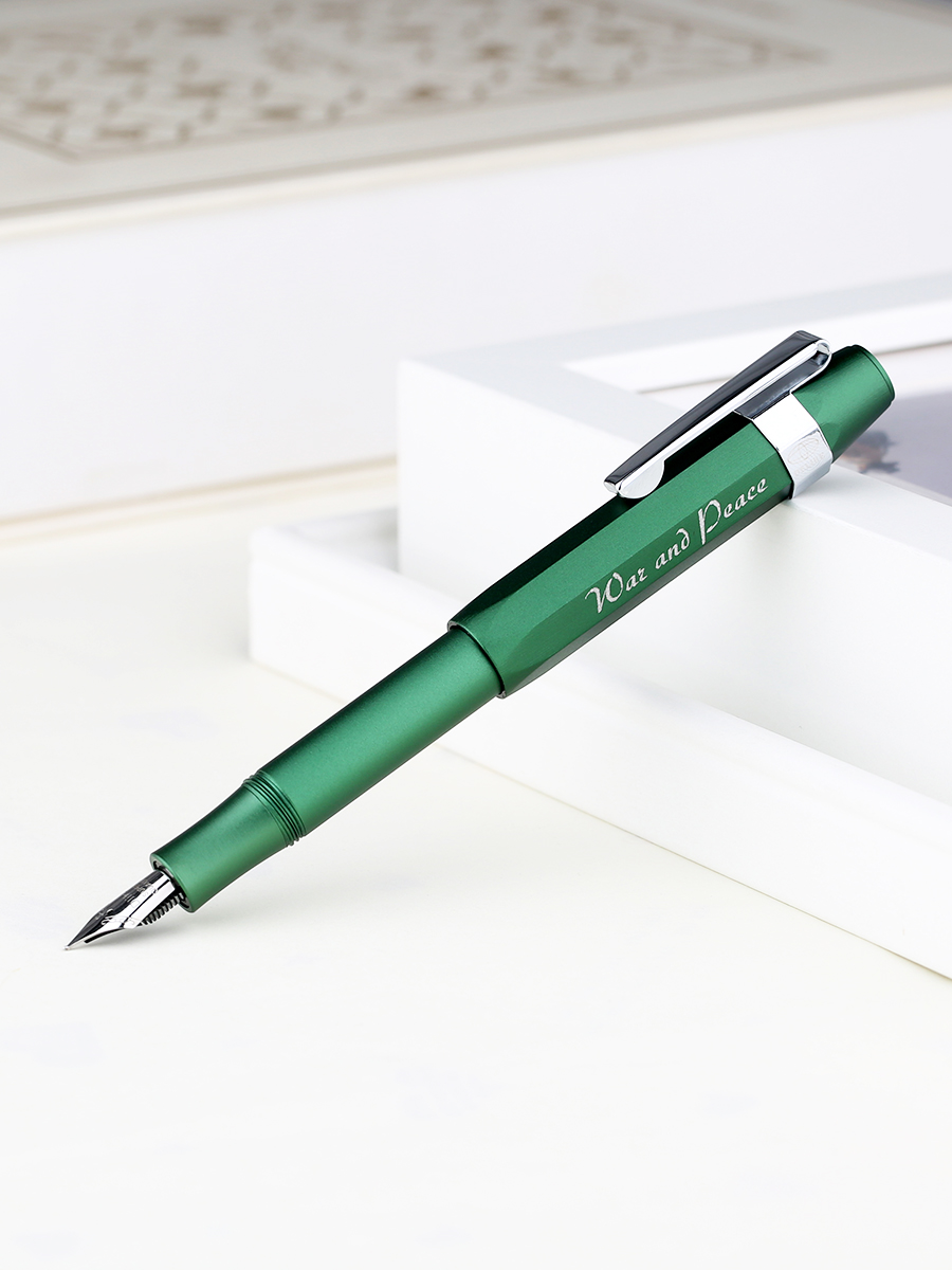 Majohn Alpha Aluminum Alloy Vintage Travel Short Fountain Pen EF/F/Bent Nib Office School Stationery Pocket Ink Writing Pen