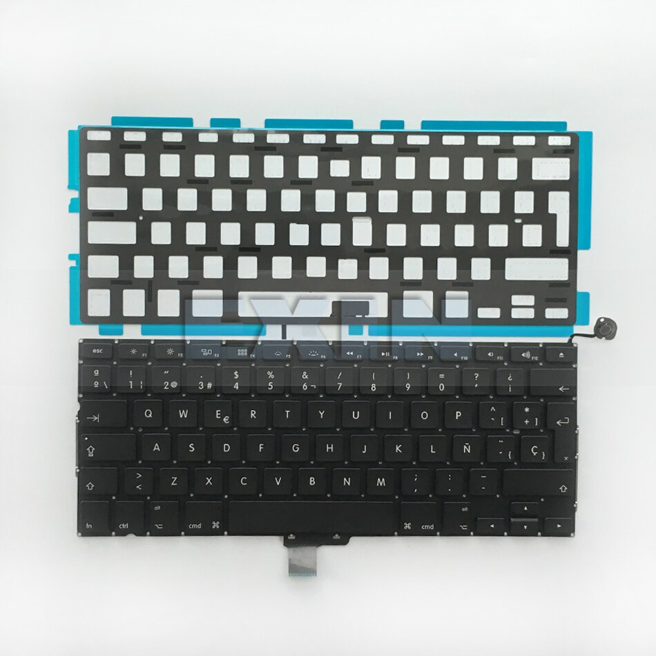 OEM for Macbook Pro 13" Unibody A1278 Keyboard Spanish Spain SP Language + Backlight Backlit + Screws Year