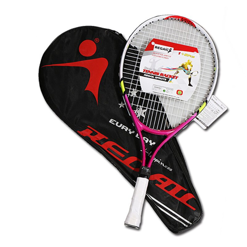 1 Pcs 23 Inch Speciale Tennisracket Voor Tieners Aluminium Tennisracket Sterke Nylon Draad Geschikt Voor Kinderen Training: Red