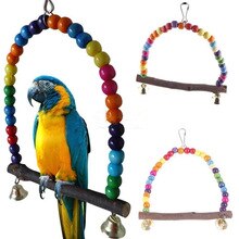 Vogel Speelgoed Kleurrijke Papegaai Swing Stand Vogelkooi Speelgoed Voor Papegaaien 2 Size Klim Ladder Vogels Papegaaien Speelgoed 6A082803