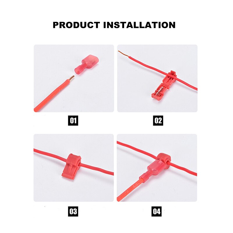 60/100PCS Quick Electrical Cable Connectors Snap Splice Lock Wire Terminals Crimp Wire Cable Connectors