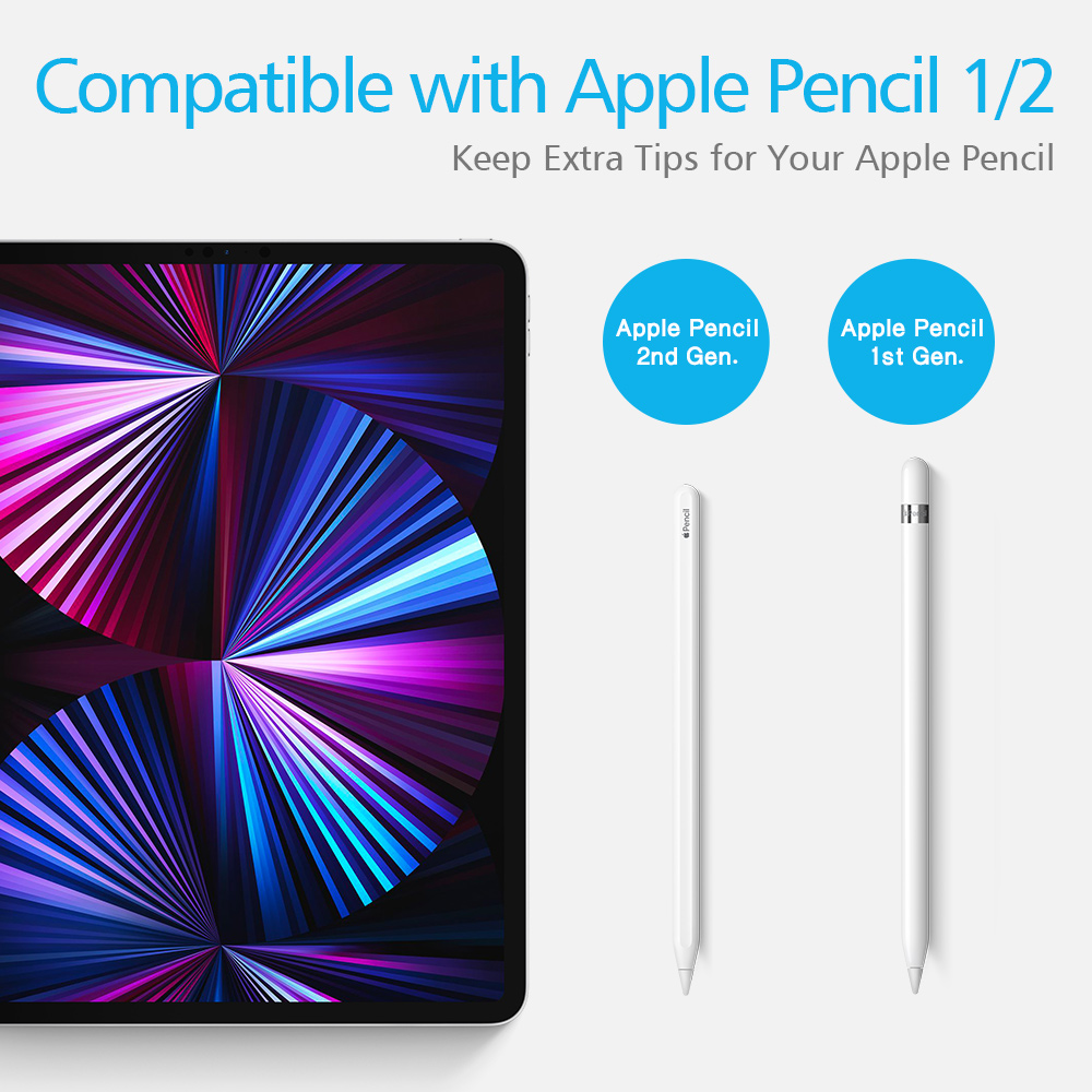 Pencil Tips For Apple Pencil 1st 2nd Generation 2B Soft Double-Layered &amp; HB Hard Replacement Tip For Apple Pencil Nib 애플펜슬