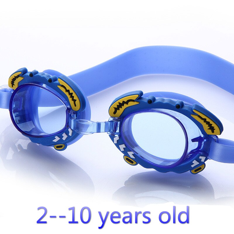 Youyou Children Swimming Glasses Adjustable Eyeglass Belt Nose Swim Goggles Water-proof Anti-fog Frame Pool Blue