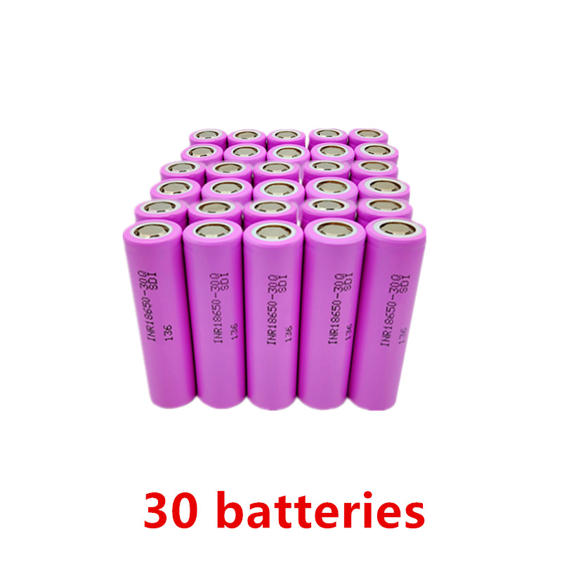 30q 100%  originalbatterier i 18650 3.7 v 3000 mah litiumjonbatterier i uppladdningsbart format: Himmelsblå