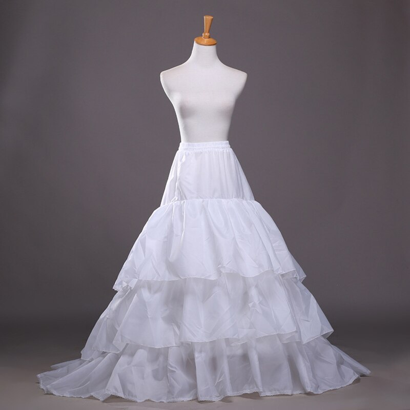de mariage jupons cerceau Crinoline Slip robe de mariée Train/une ligne sous-jupe bal jupe longue glisse en Stock