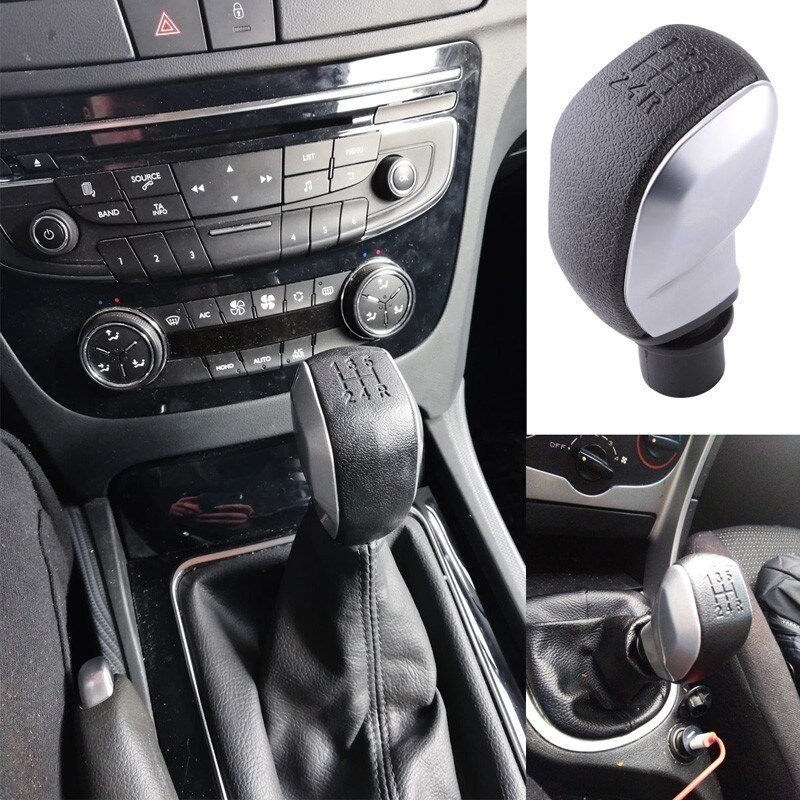 Auto Handleiding 5 Speed Pookknop Gear Versnellingspook Shifter Lever Knop Voor Peugeot 307 301 206 207 Voor citroen C-Quatre