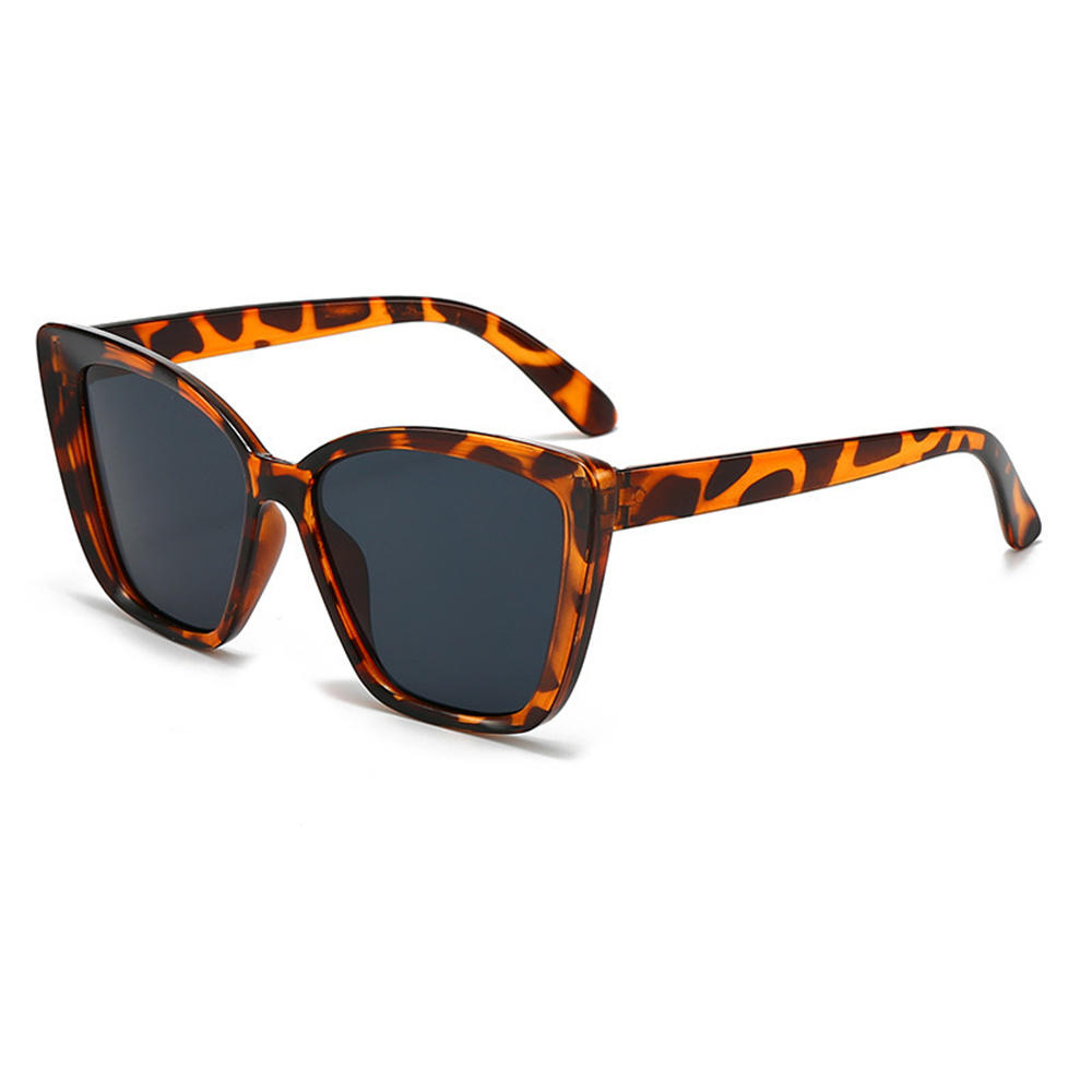 Trendy store cat eye-solbriller for kvinner og menn, retro firkantede solbriller med  uv400 beskyttelsesbriller: Klar