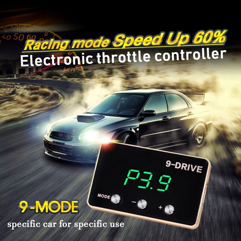 Electronic Throttle Controller 9 MODE Pedal Accelerator Fuel-Efficient for Jeep Wrangler JK Dodge Challenger RAM 1500