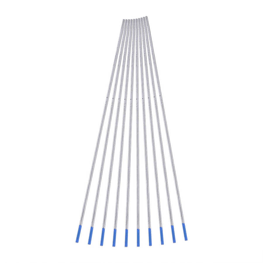 Tungsten electrodes 10pcs Tungsten Welding Electrodes Lanthanated Electrode Blue Tip 1.0/1.6/2.4mm Tungstens electrode