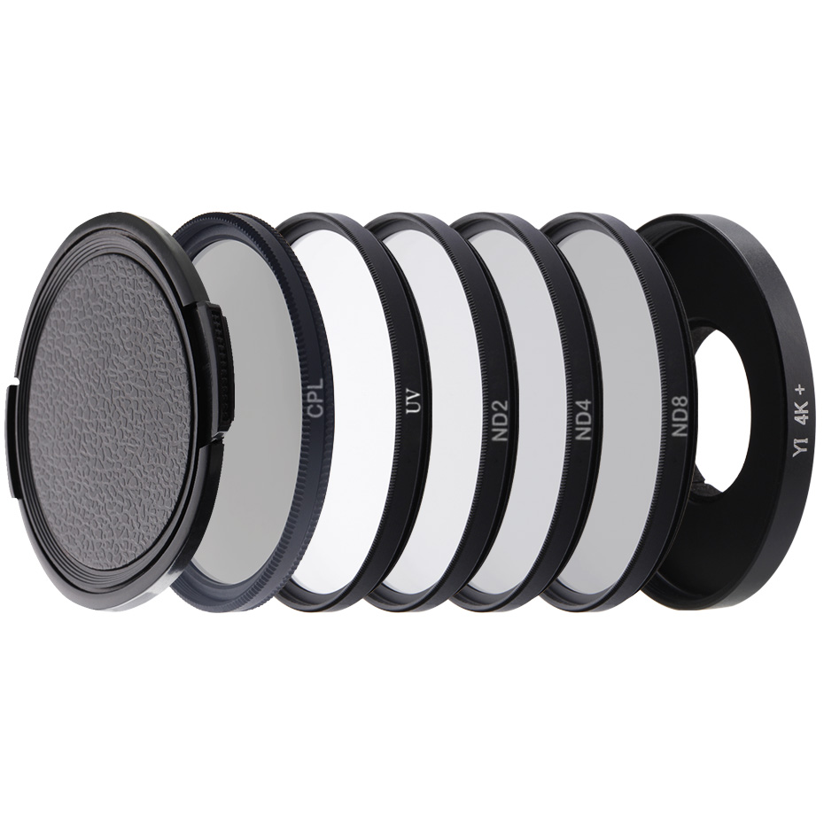 FOTOFLY Aktion Kamera Filter Für Yi 4K Lite UV CPL ND 2 4 8 Schützen Objektiv Filter Für Xiao yi 4K + Plus Sport Kamera Zubehör: UV CPL ND 2 48
