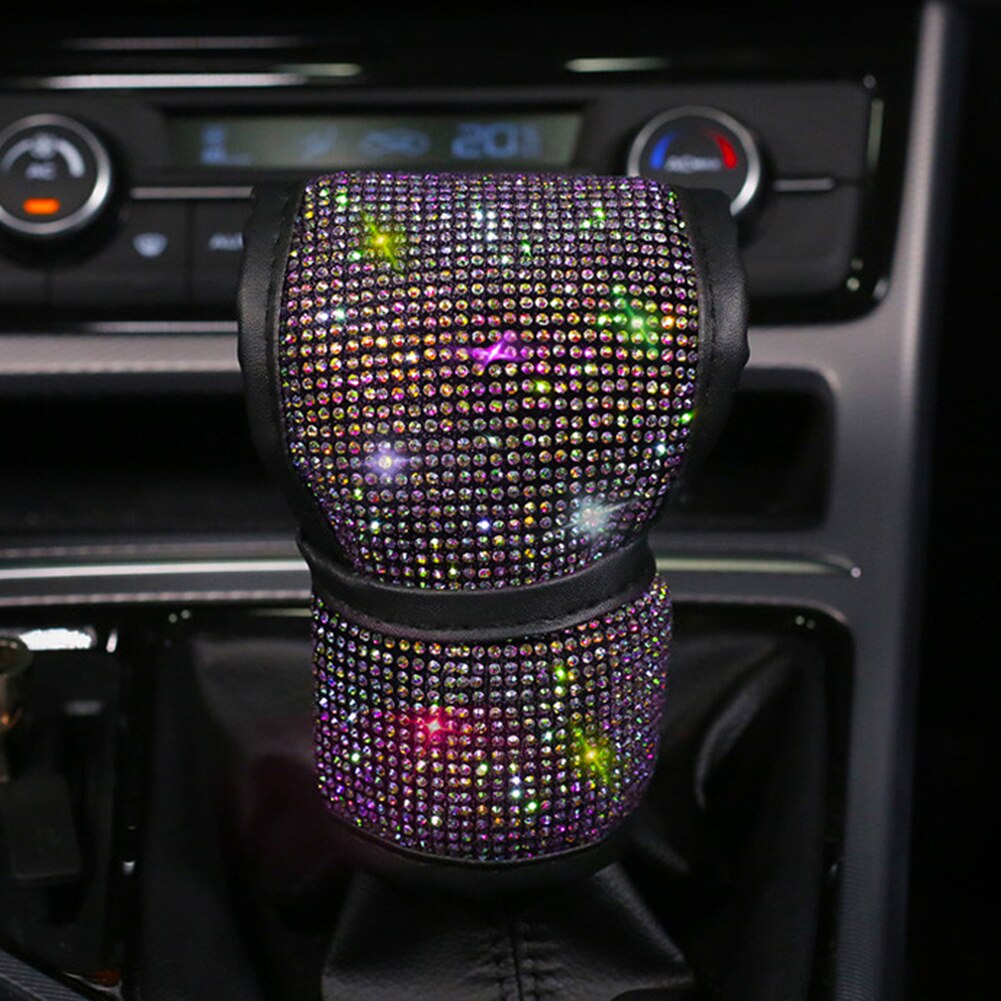 Kolorowe strasy kryształ nakładka na pas bezpieczeństwa w samochodzie Podkładka zestaw zmiany biegów diamentowa osłona kierownicy wnętrze auta zestaw akcesoriów