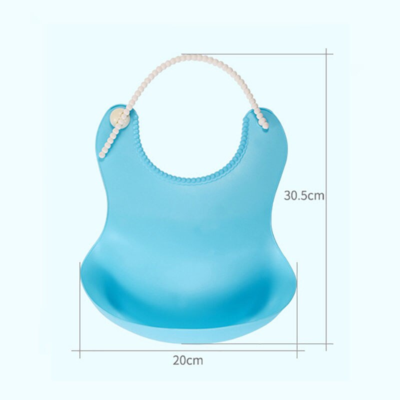Kids Lunch Bibs Baby Waterproof Solid Color TPE Silicone Bibs Adjustable Feeding Scarf Easy Clean Portable Infant Saliva Towel