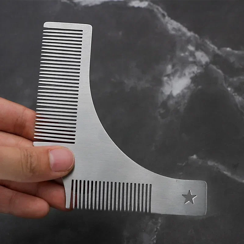 Beard Modeling Ruler Shaping Styling Template Comb Rotatable Men'S Beauty Tool For Hair Trimming Moustache Barber