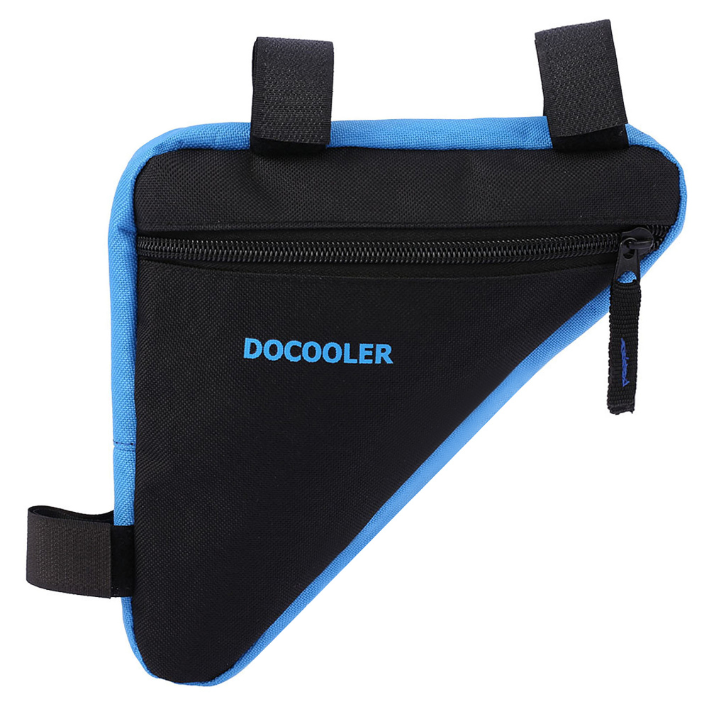 Docooler triángulo ciclismo bicicleta sillín delantero tubo marco bolsa bolsa soporte bolsa al aire libre: Azul