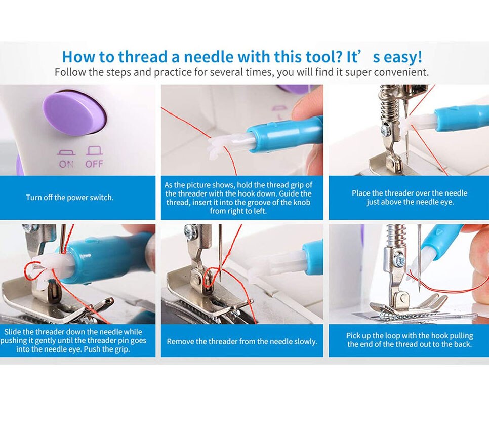 3Pcs Sewing Machine Needle Threader Stitch Insertion Tool Automatic Threader Quick Sewing Threader Tool DIY Sewing Accessories