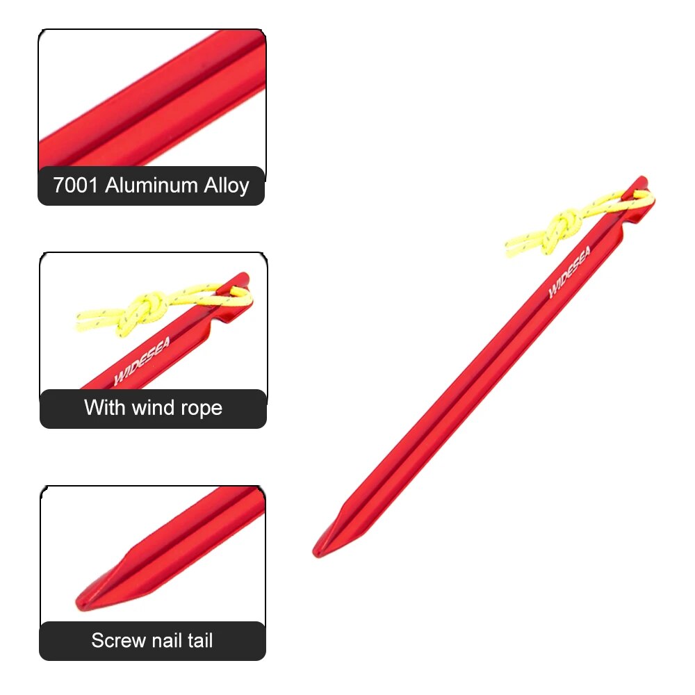 Widesea Camping 4 stk/set Haringen Stakes Nagels voor Harde Sneeuw Vloer Outdoor Accessoires Onderdak Apparatuur Benodigdheden Wandelen Toeristische