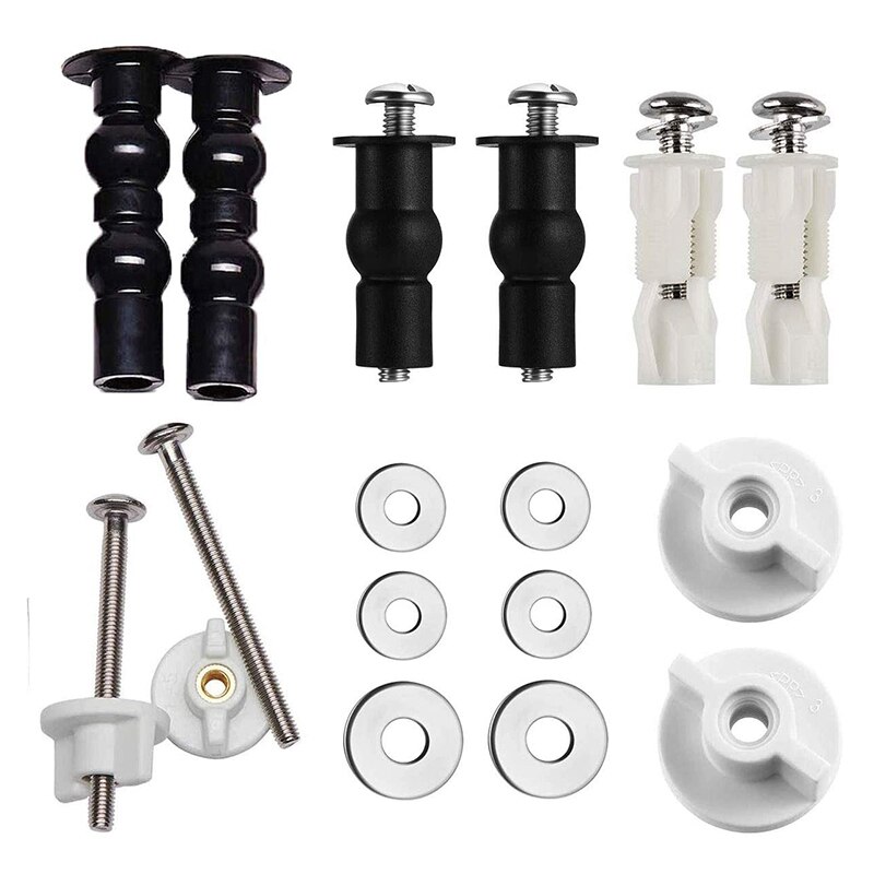 LIFKICH WC-Schraubenkappen Set - 6 Stück Wiederverwendbare Abdeckungen Für Toilettenmontage