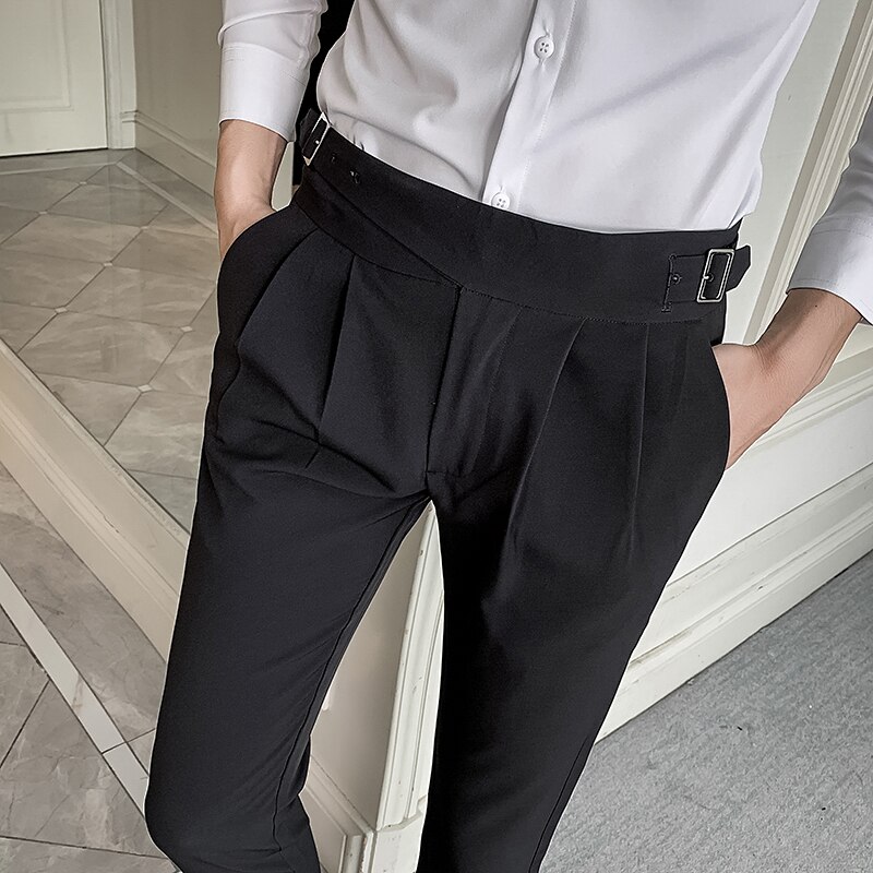 Masculinas blanc robe de mariée Pantalon pour hommes Costume d'affaires Pantalon décontracté mince Pantalon formel Pantalon Costume hommes Costume Pantalon