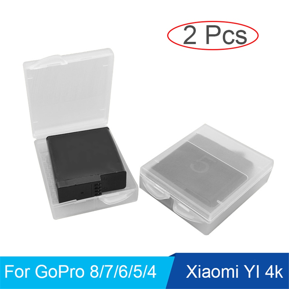 2pcs Battery Protective Storage boxes for GoPro Hero 8 7 6 5 4 Session Xiaomi Yi MiJia 4k Eken Waterproof Camera Accessories