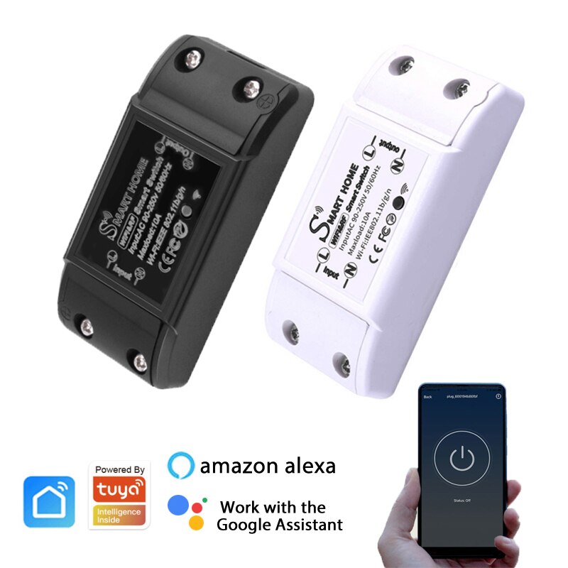 Wifi + Rf 433 Afstandsbediening Diy Schakelaar Voor Tuya Smart Leven App AC90-250V Smart Home Automation Werken Met Alexa google Thuis