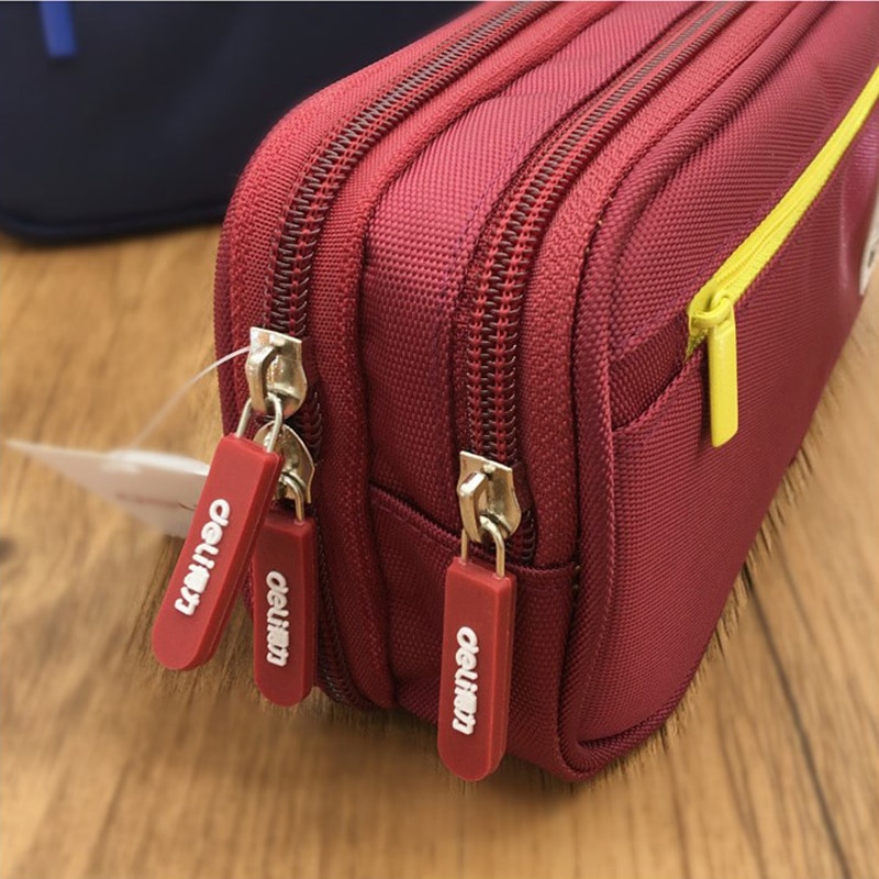 Estojo criativo de zíper, armazenador de lápis, caneta e material escolar fofo de sarja e lona, bolsa de papelaria para meninos e meninas