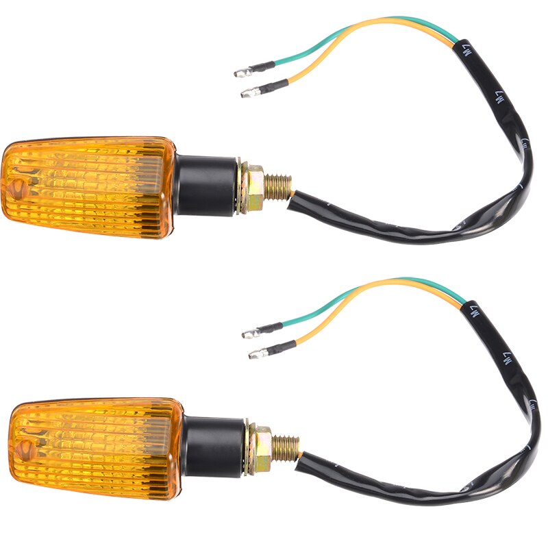 1 Paar Mini Lampje Universele Motorfiets Richtingaanwijzer Lamp Amber Gele Lichten