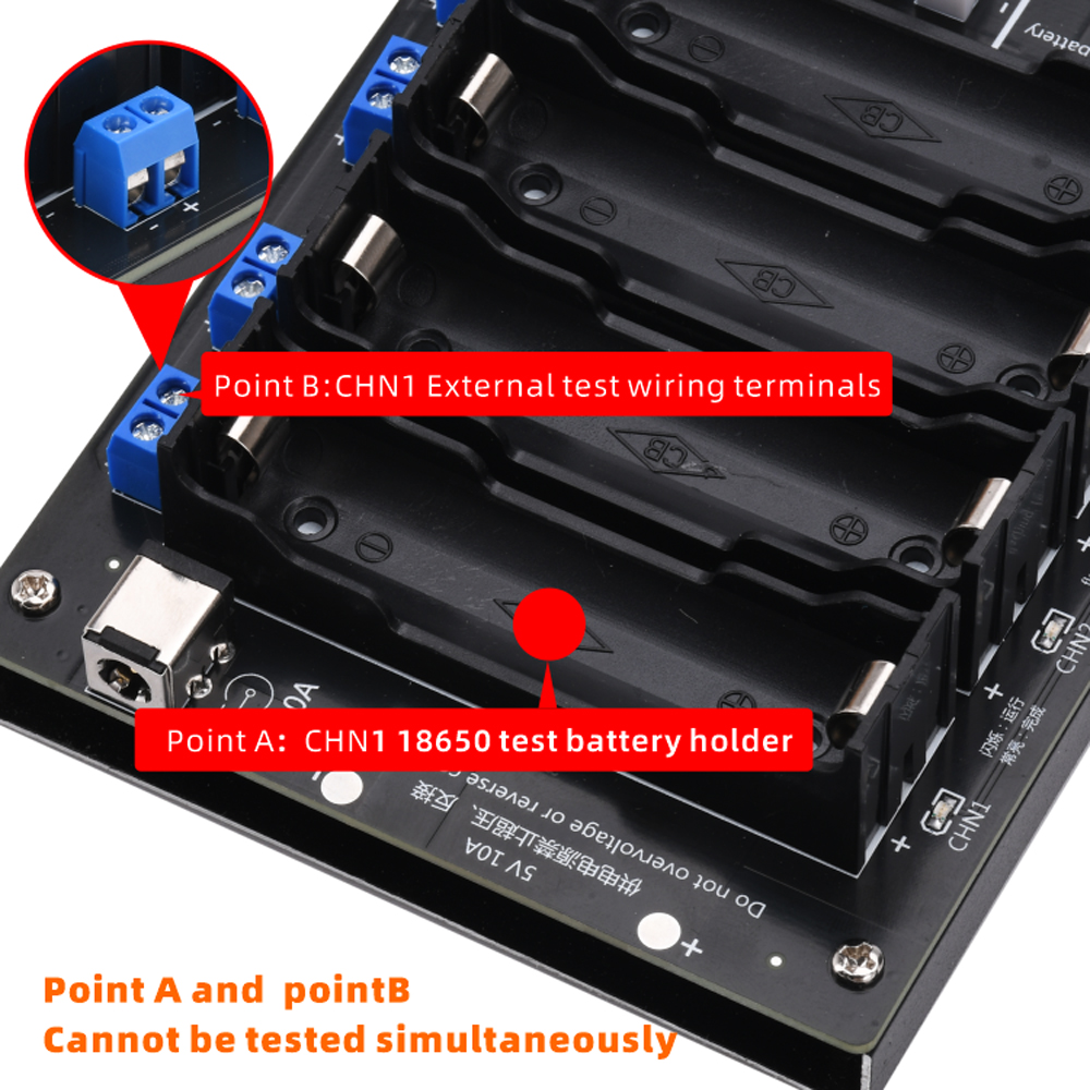 Probador de resistencia interna de capacidad de batería de litio 18650 21700, pantalla a Color, módulo de detección de potencia Digital, cc 5V, 10A, automático