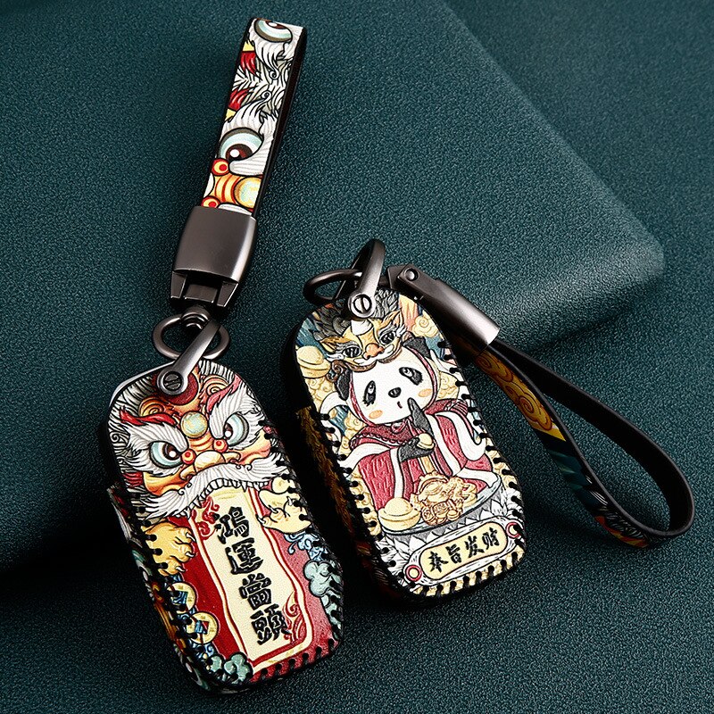 Leren autosleutelhoesje met afstandsbediening voor kia sportage ceed sorento cerato forte  kx3 kx5 k3s rio  k2 k3 sportage