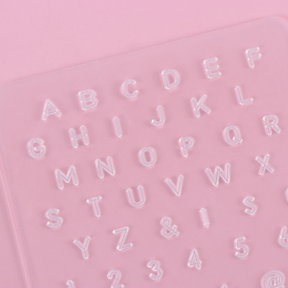 3 stk / sett diy skinn håndverk verktøy brev slag sett utskrift kapital liten gjennomsiktig alfabet nummer stempel sett sy voks forsegling