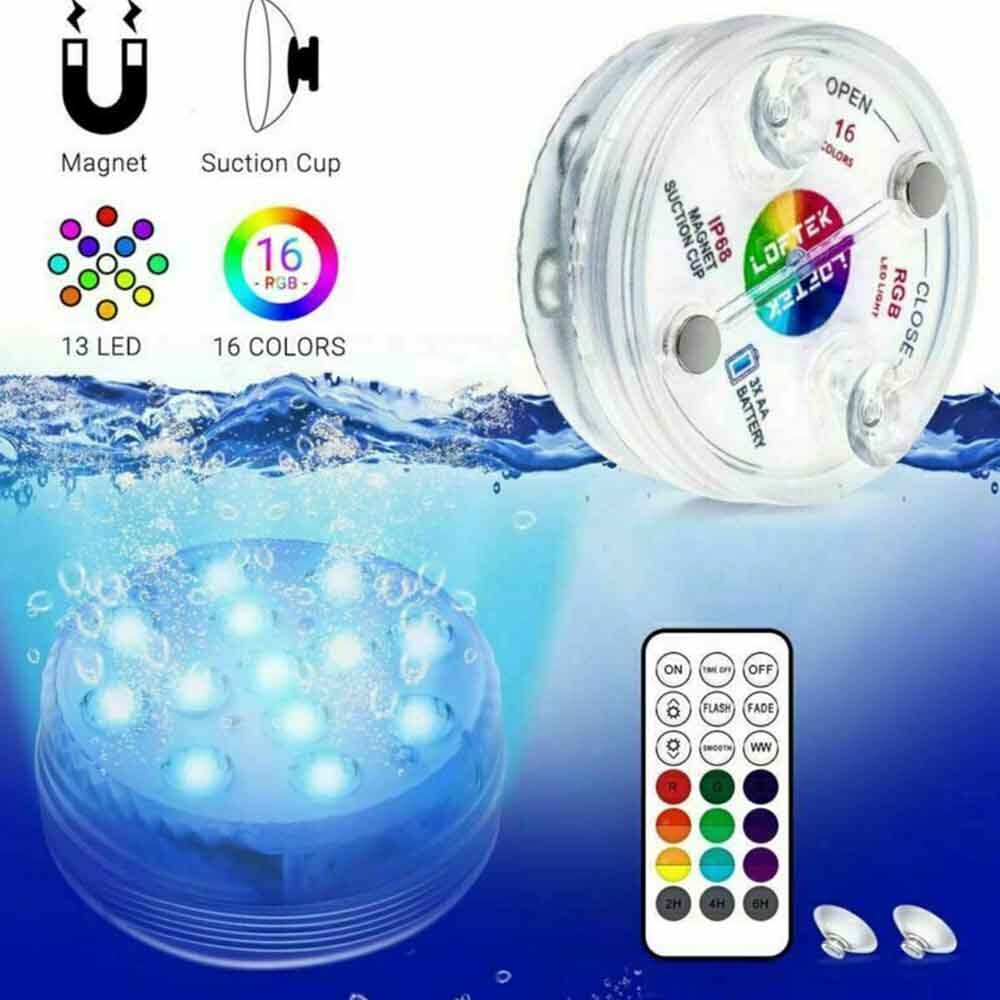 RGB Underwater Light Bath Spa Swimming Pool Led Lights Tub Hotel Home Lights Accessories