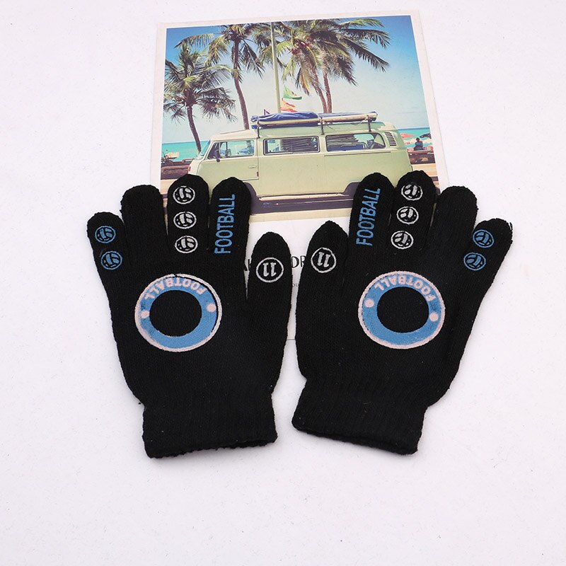 Winter Warm Gloves Children Knitted Stretch Mittens Boys Solid Girls Full Finger Christmas man Glove Knitted