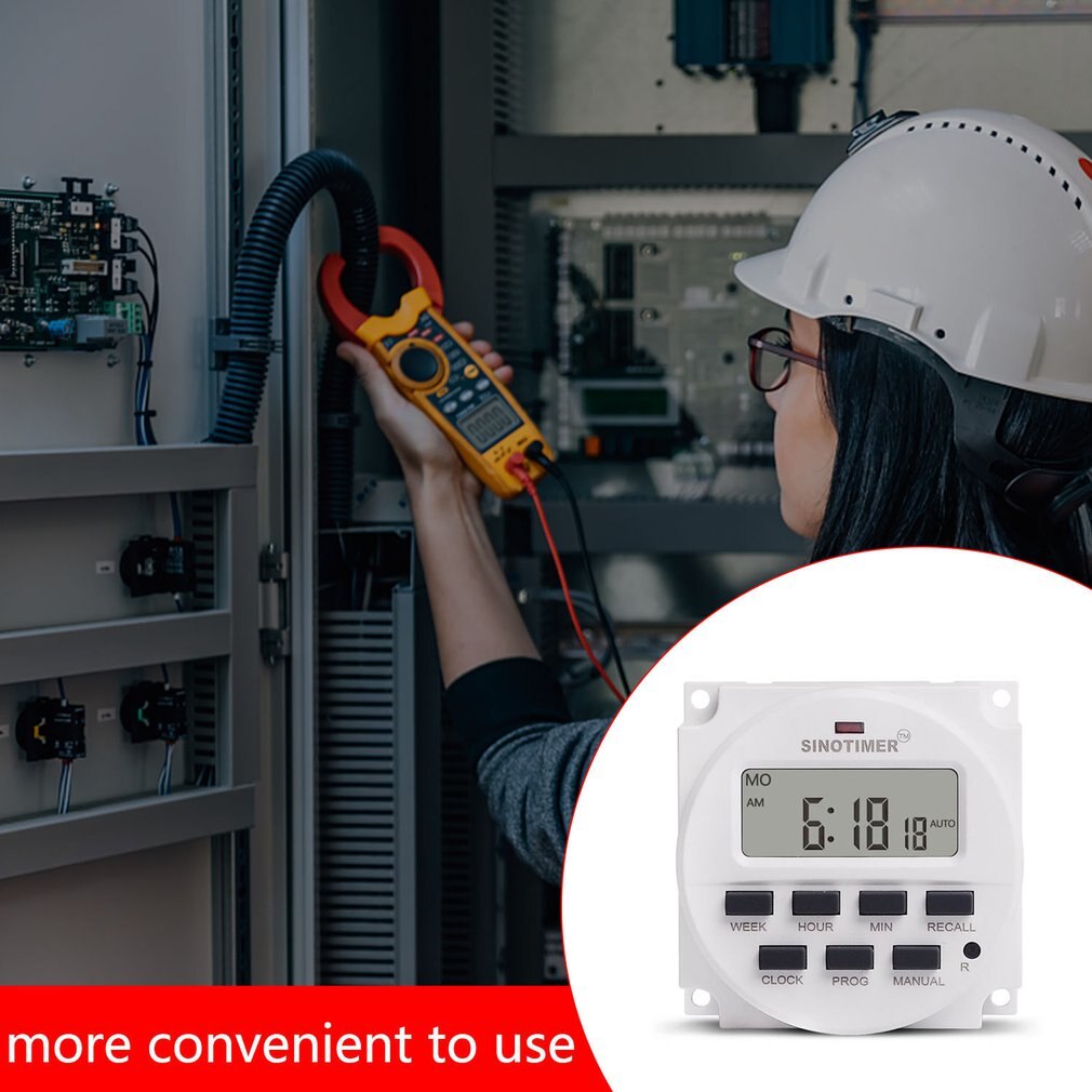 TM618H DC 12V 24V AC 110V 120V 220V 230V Volt Voltage Output Digital 7 Days Weekly Programmable Timer Switch Time Relay Control
